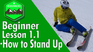 Beginner Skiing Lessons 1.1 - Best tip to stand up