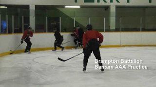 Bronko Hockey: AAA Bantam Practice with Brampton Battalion.wmv