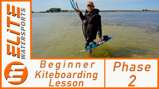 Beginner Kiteboarding Lesson- Phase 2 "Kite Flying with Board"