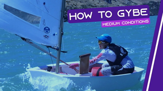 OPTIMIST SAILING - How To Gybe | [Medium Conditions]