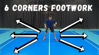 6 CORNERS FOOTWORK For Badminton (Basic)