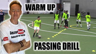 SoccerCoachTV - Warm Up Passing Drill.