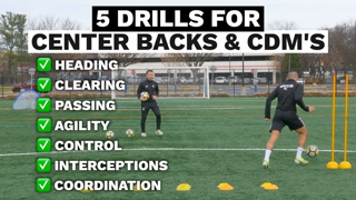 5 Drills For Center Defenders And CDM's: Soccer training for defenders and midfielders