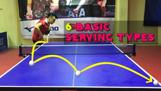 6 Basic Serving Types ! ( Table Tennis )