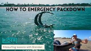 Kitesurfing Lessons - Emergency Pack Down / Self Rescue safety video