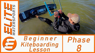 Beginner Kiteboarding Lesson- Phase 8 "Water Starts"