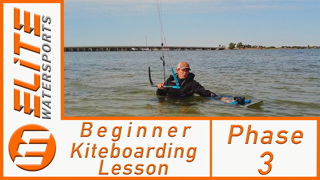 Beginner Kiteboarding Lesson- Phase 3 "Board Body Drag"