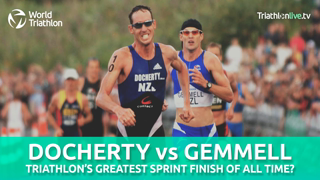 One of the greatest triathlon sprint finishes ever